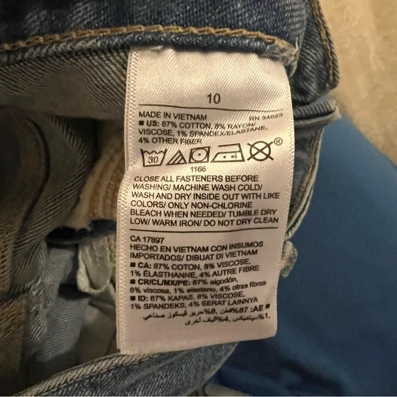 Upcycled Old Navy Super Skinny Mid Rise Jeans Women’s 10 - Picture 12 of 16